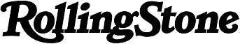 Rolling Stone logo in white stylized script on a dark background.