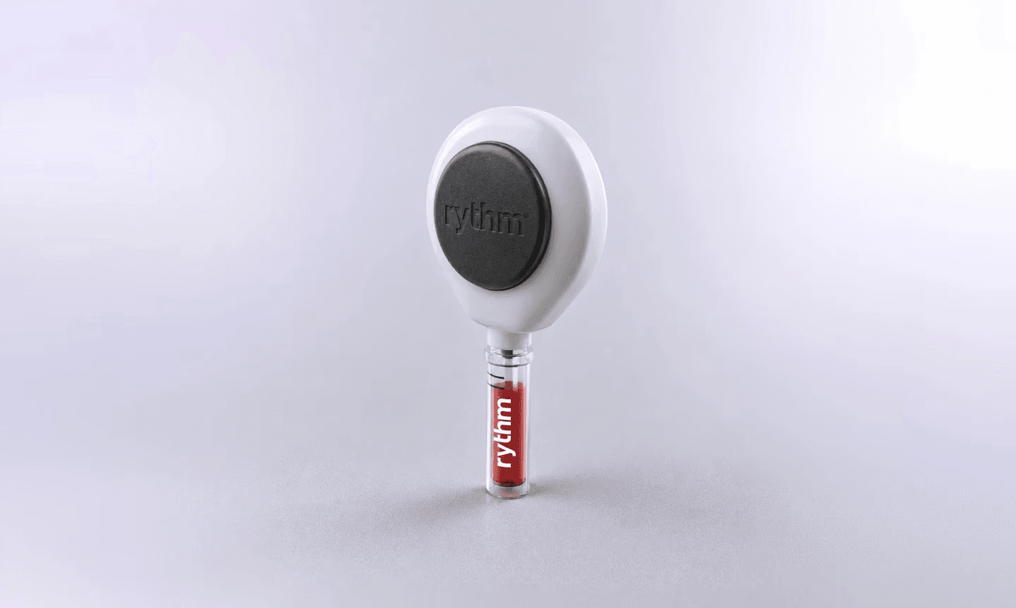 Smiling woman with clear glowing skin, doing the rythm at home blood collection representing healthy skin and internal health